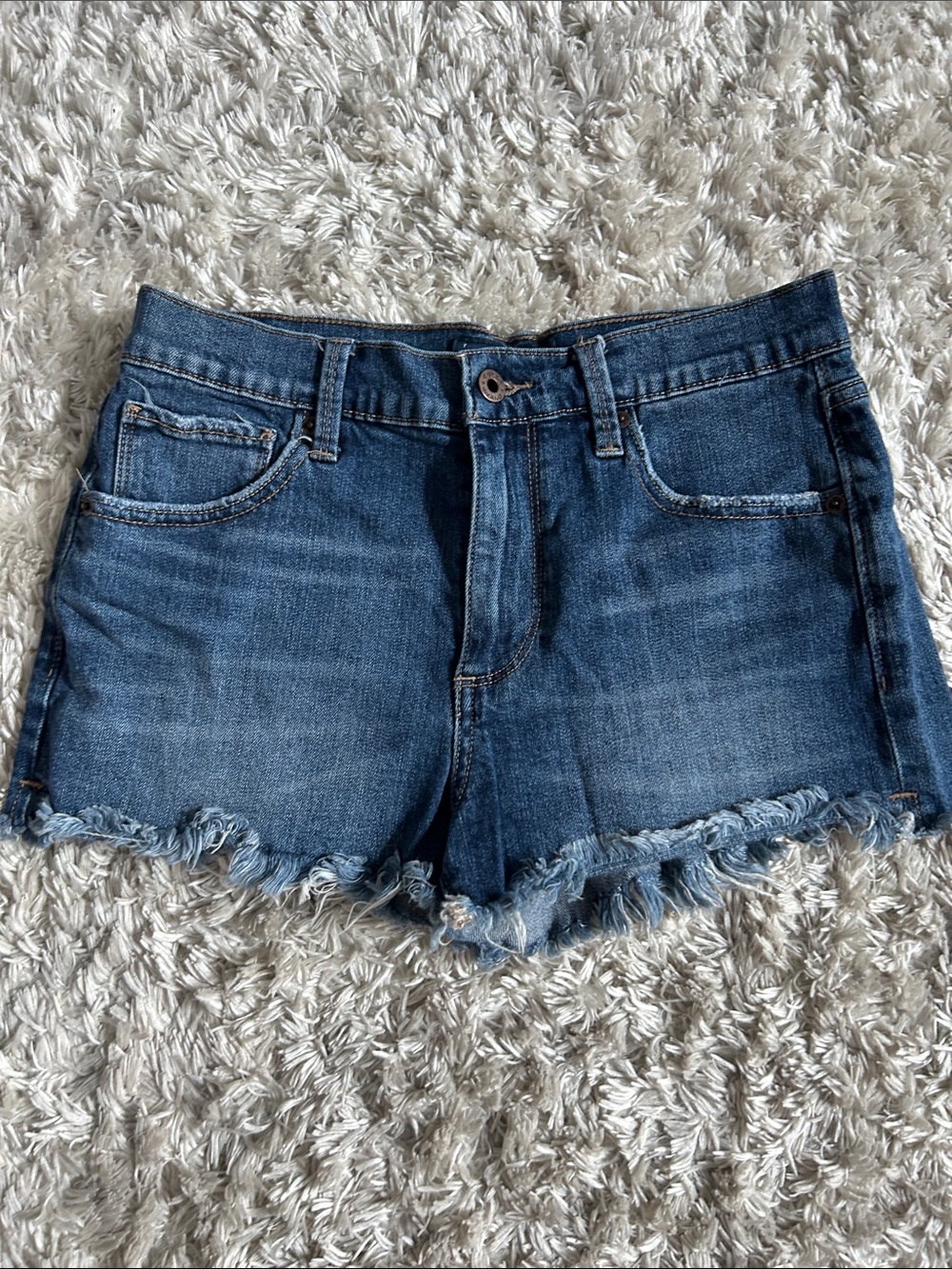 Lucky Brand Women's Dark Blue Denim Cutoff Shorts